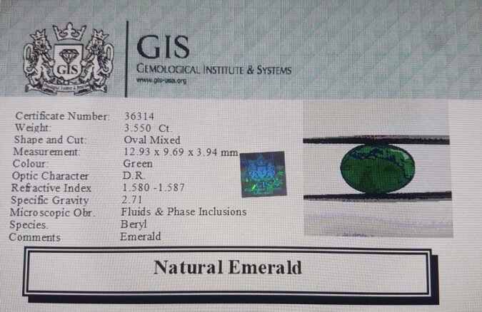 Emerald 3.55 Ct.