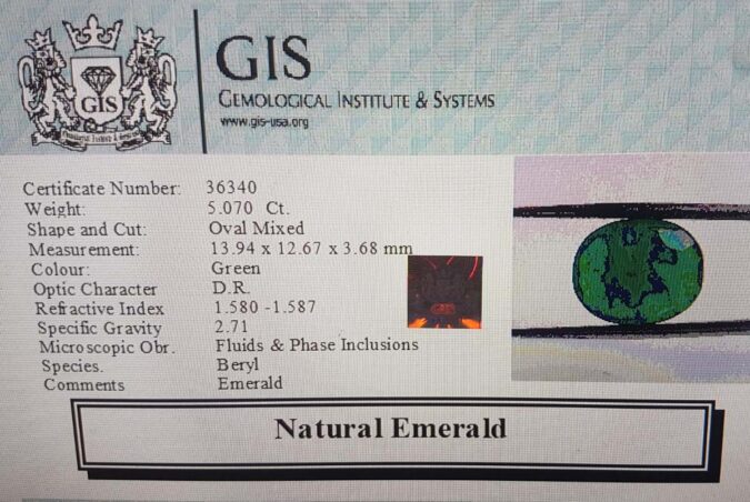 Emerald 5.07 Ct.
