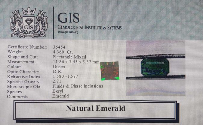 Emerald 4.36 Ct.