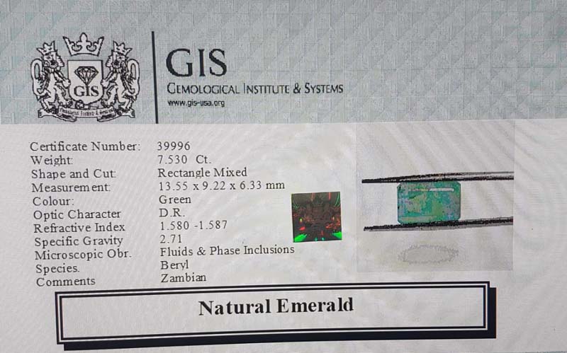 Emerald 7.53 Ct.