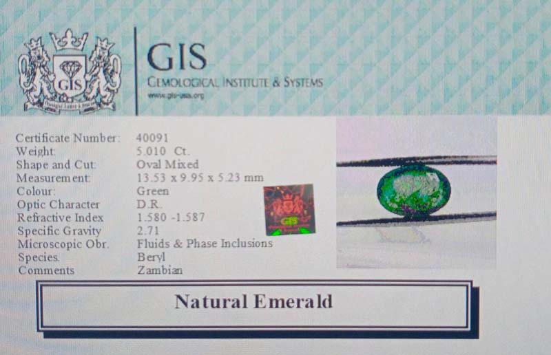 Emerald 5.01 Ct.