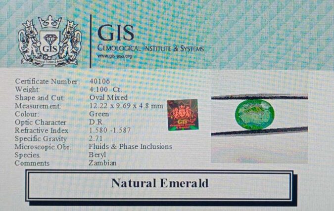 Emerald 4.1 Ct.