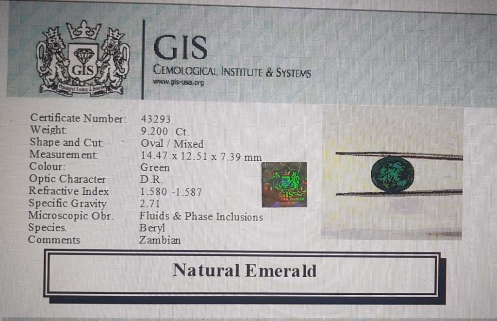 Emerald 9.2 Ct.