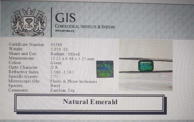 Emerald 5.05 Ct.