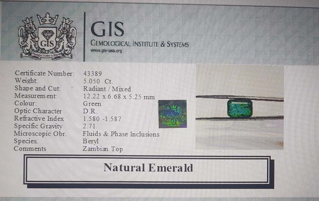 Emerald 5.05 Ct.