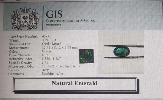 Emerald 3.94 Ct.
