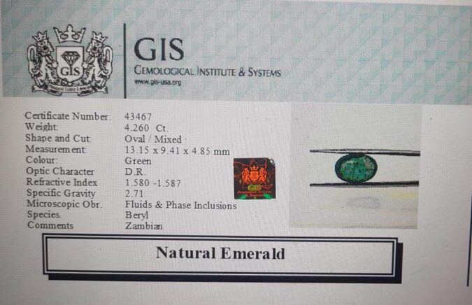 Emerald 4.26 Ct.
