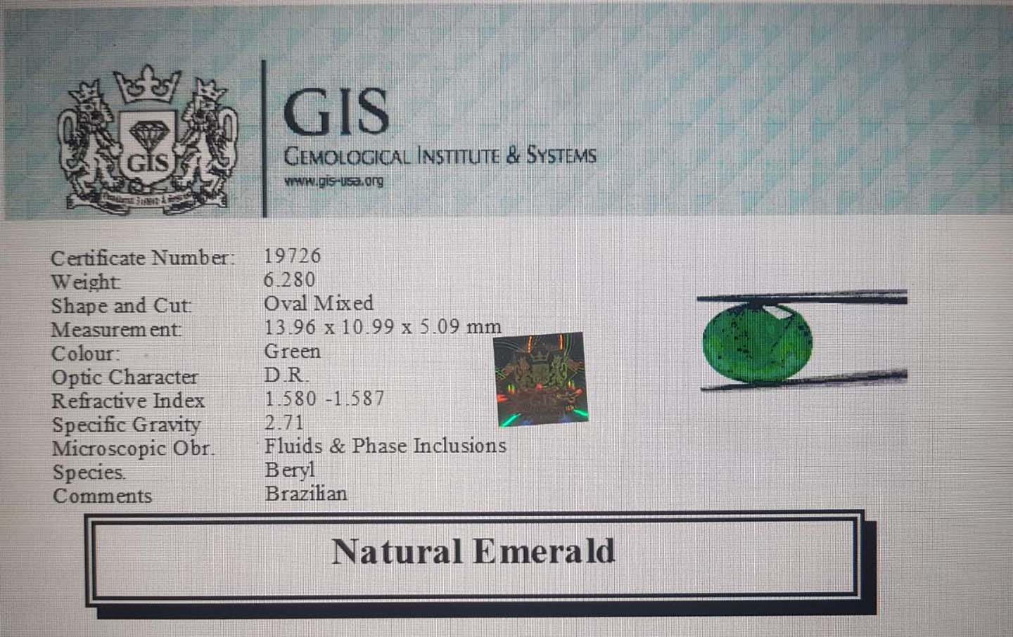 Emerald 6.28 Ct.
