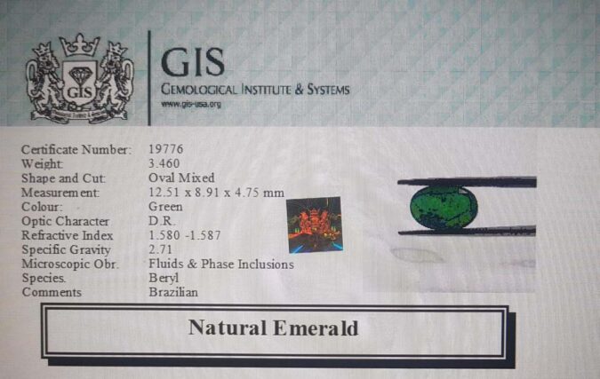 Emerald 3.46 Ct.