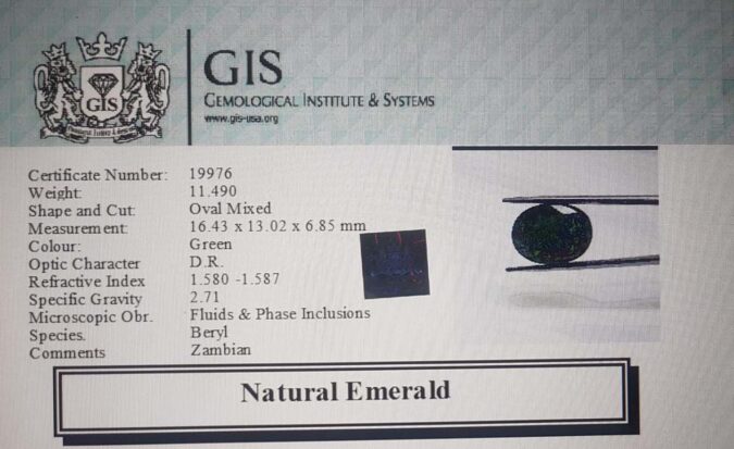 Emerald 11.49 Ct. Emerald 11.49 Ct.