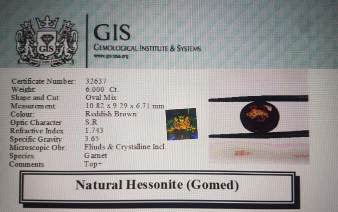 Hessonite (Gomed) 6 Ct.