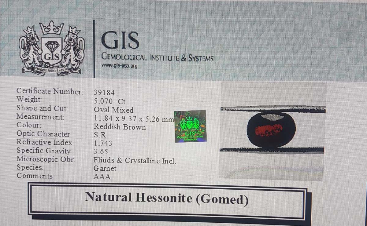 Hessonite (Gomed) 5.07 Ct.