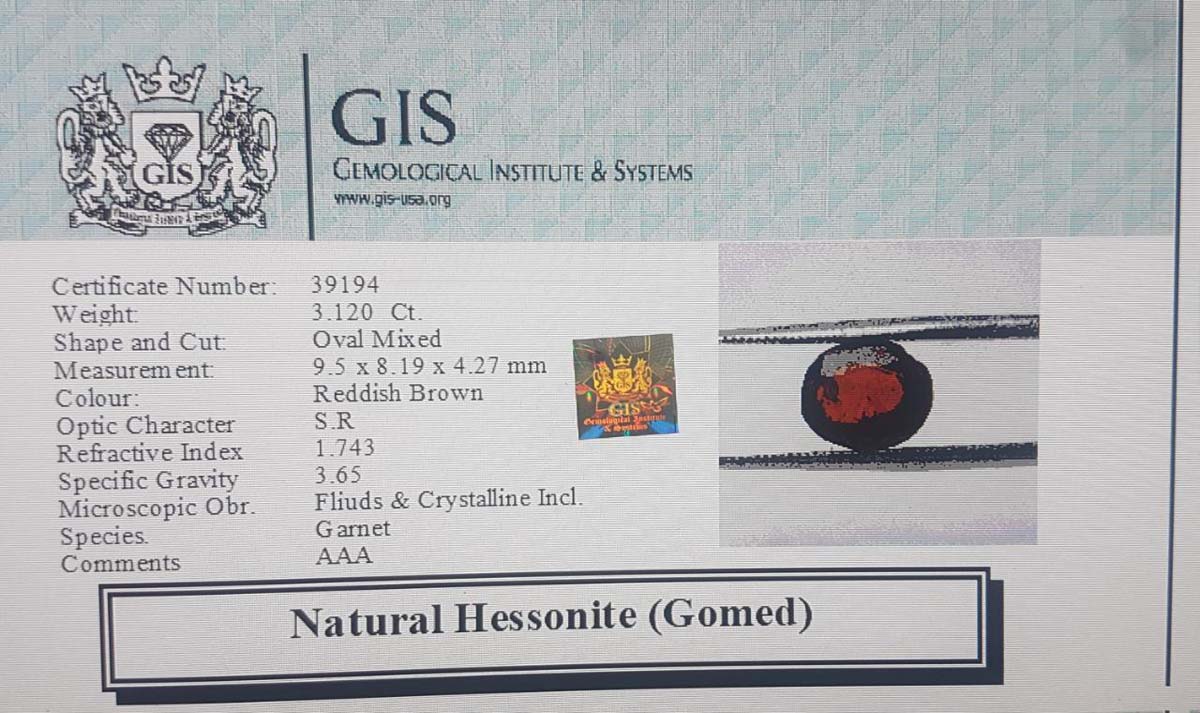 Hessonite (Gomed) 3.12 Ct.