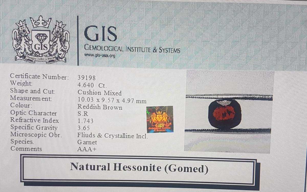 Hessonite (Gomed) 4.64 Ct.