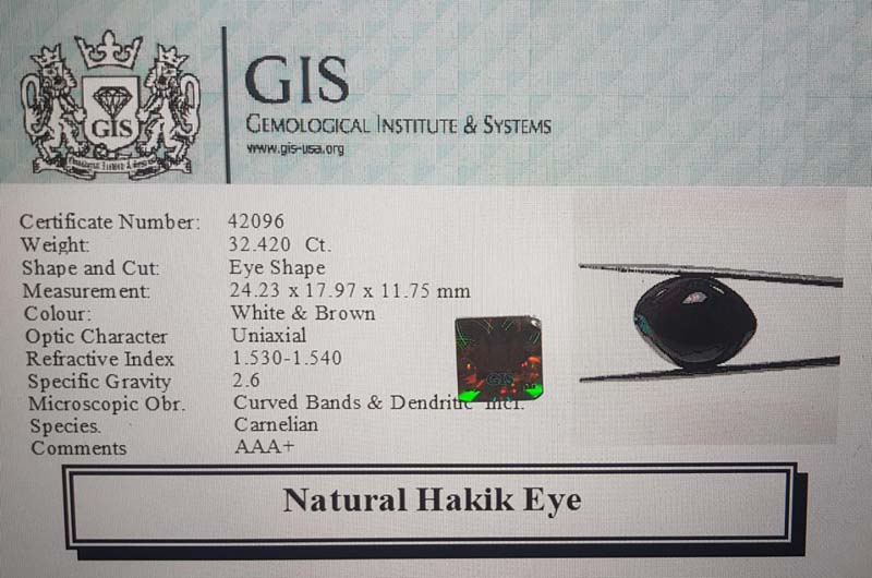 Hakik Eye 32.42 Ct.