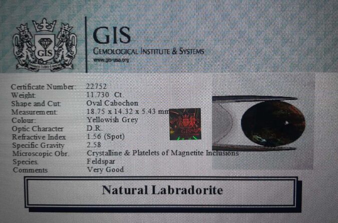 Labradorite 11.73 Ct.