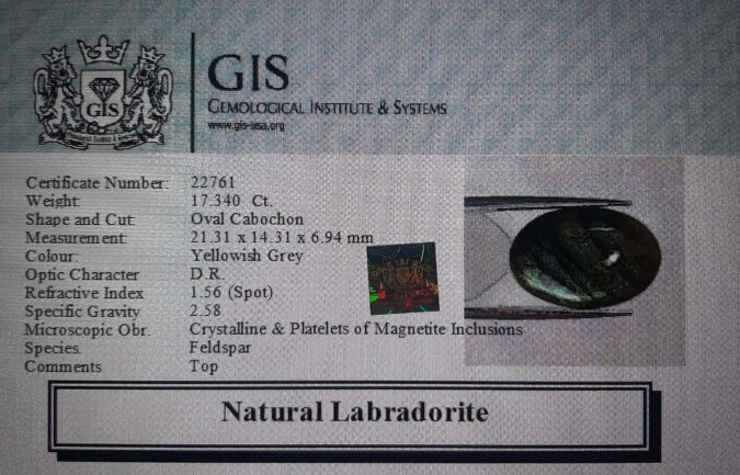 Labradorite 17.34 Ct.