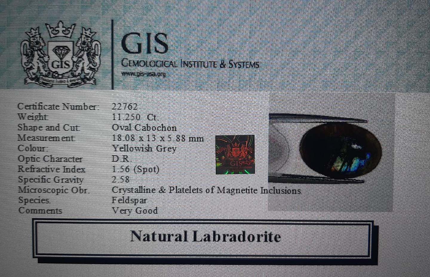 Labradorite 11.25 Ct.