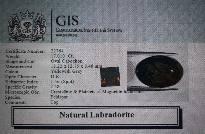 Labradorite 17.01 Ct.