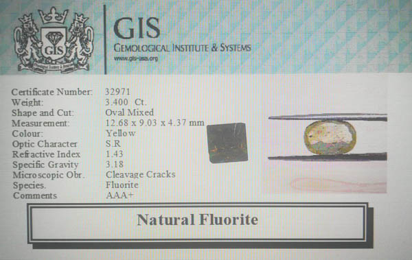Fluorite 3.4 Ct.