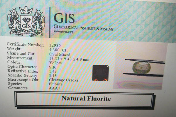 Fluorite 4.3 Ct.