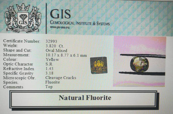 Fluorite 3.82 Ct.