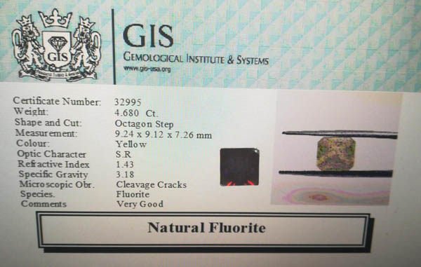 Fluorite 4.68 Ct.