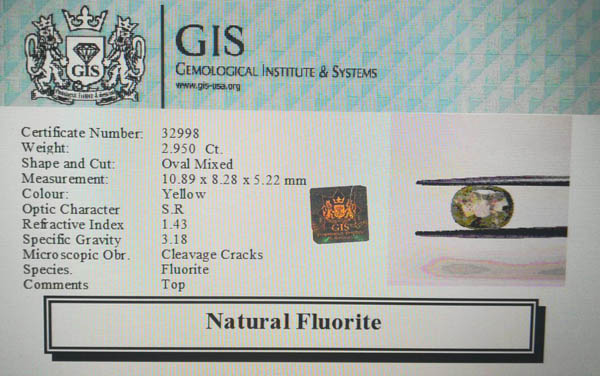 Fluorite 2.95 Ct.