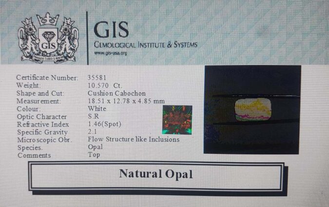 Fire Opal 10.57 Ct.