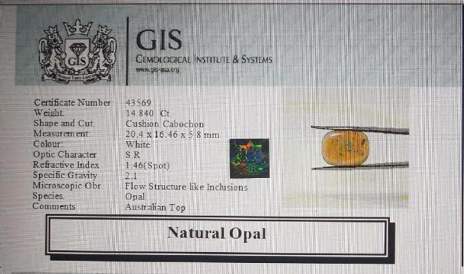 Opal 14.84 Ct.