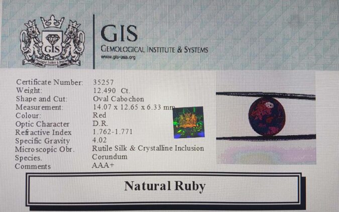Ruby 12.49 Ct.