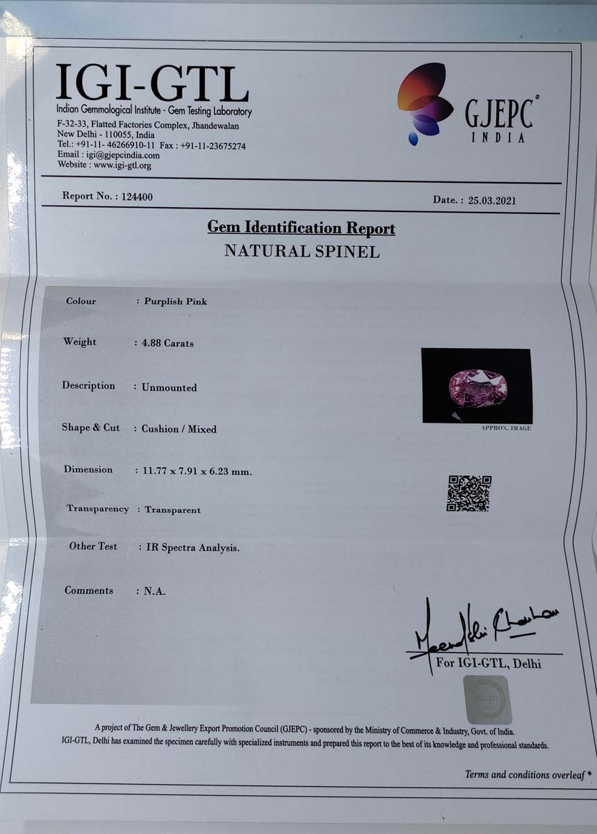 Spinel 4.88 Ct.