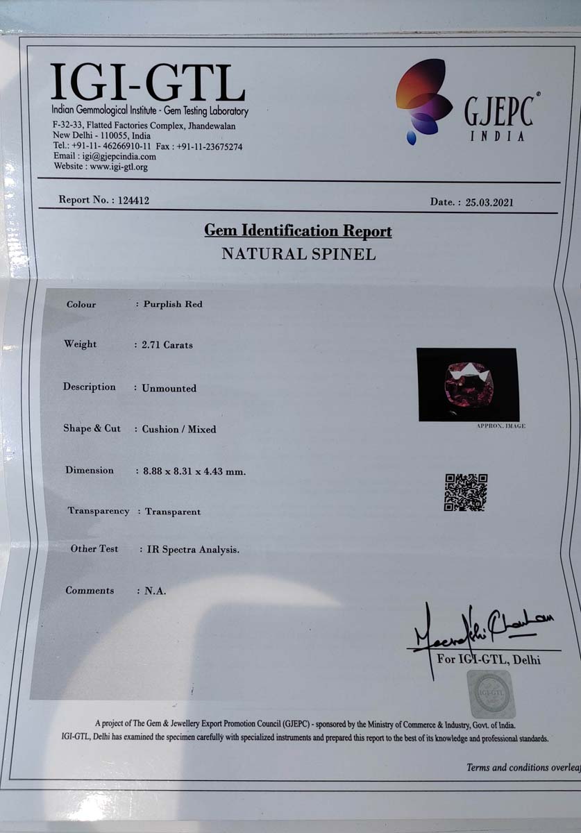 Spinel 2.71 Ct.