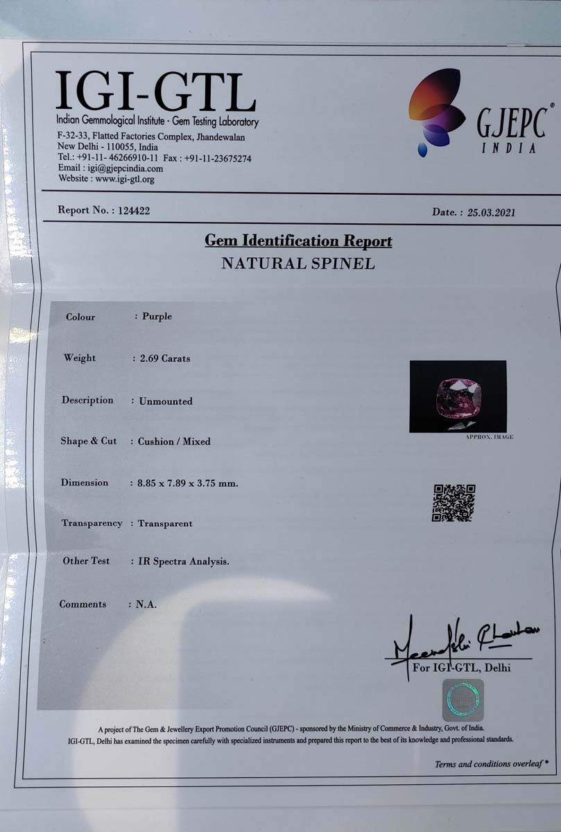 Spinel 2.69 Ct.