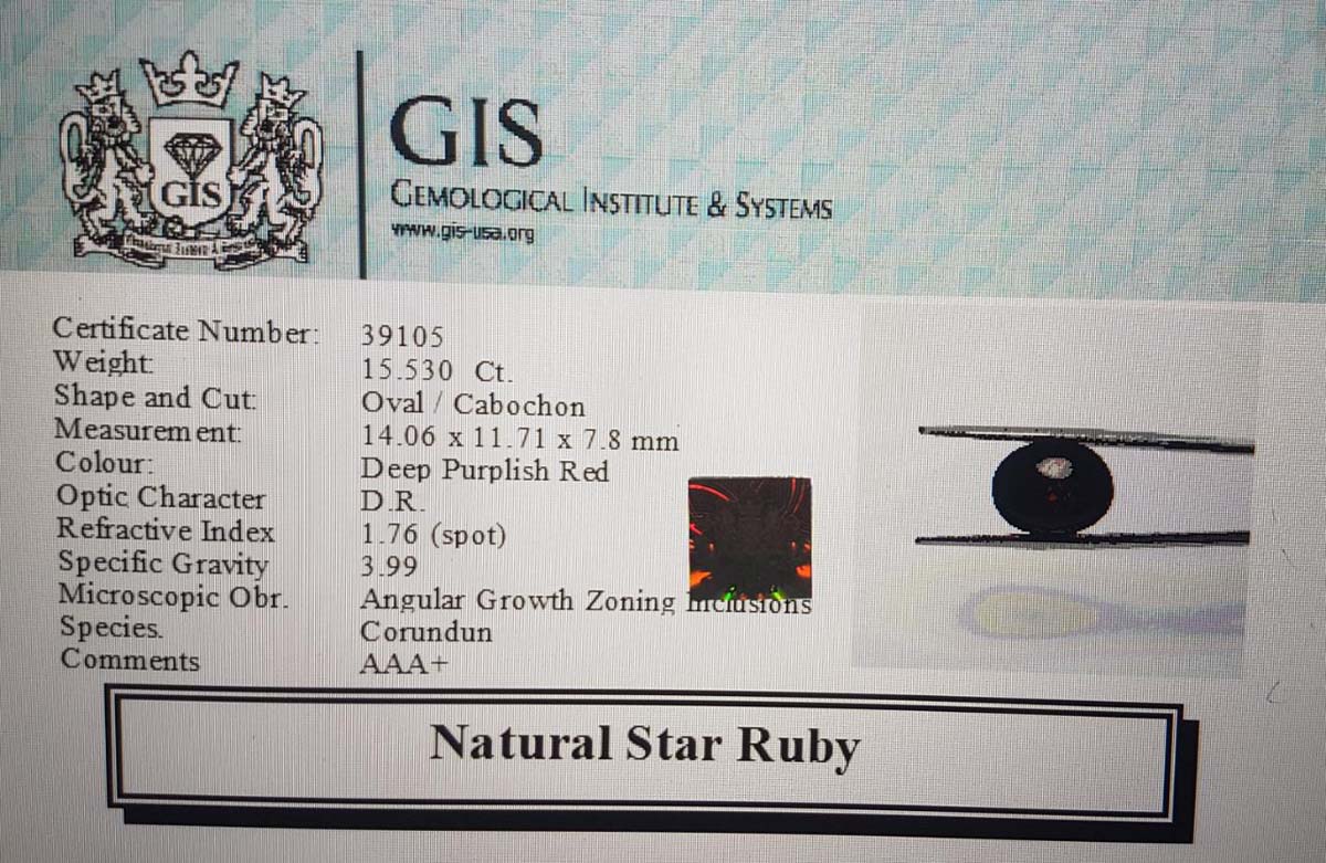 Star Ruby 15.53 Ct.