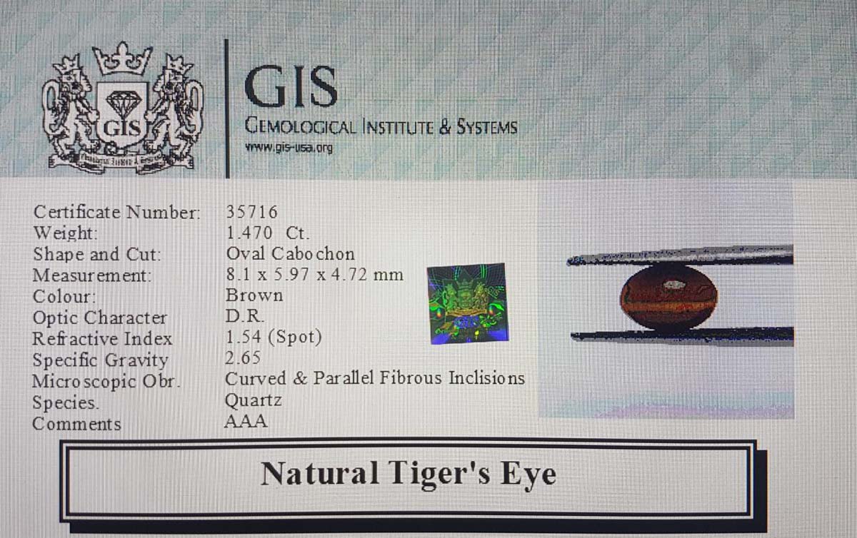 Tiger's Eye 1.47 Ct.
