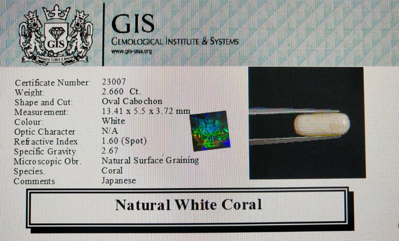 White Coral 2.66 Ct.