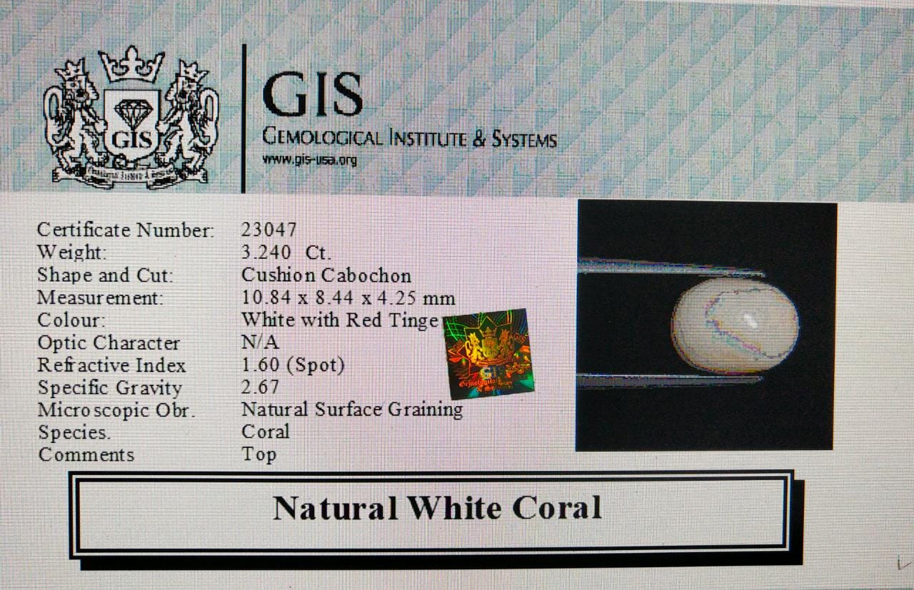 White Coral 3.24 Ct.
