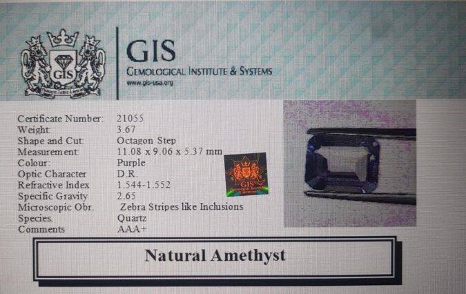 Amethyst 3.67 Ct.
