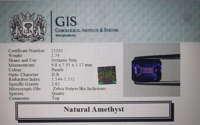 Amethyst 2.74 Ct.