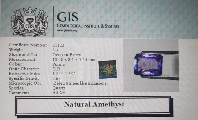 Amethyst 3.3 Ct.