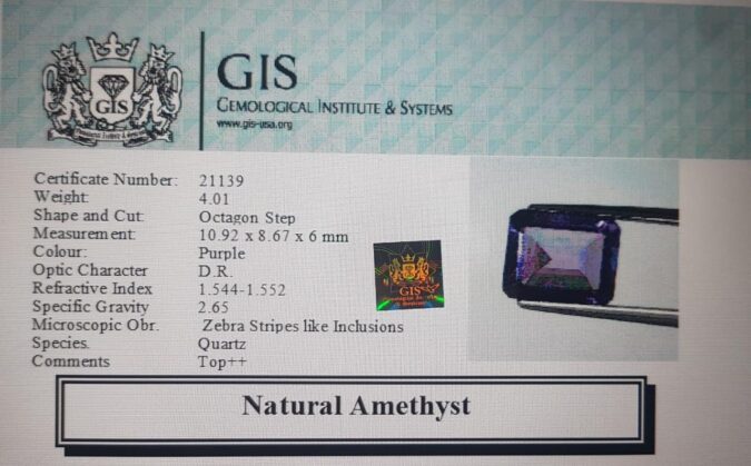 Amethyst 4.01 Ct.