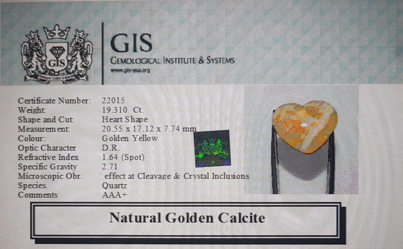 Golden Calcite 19.31 Ct.