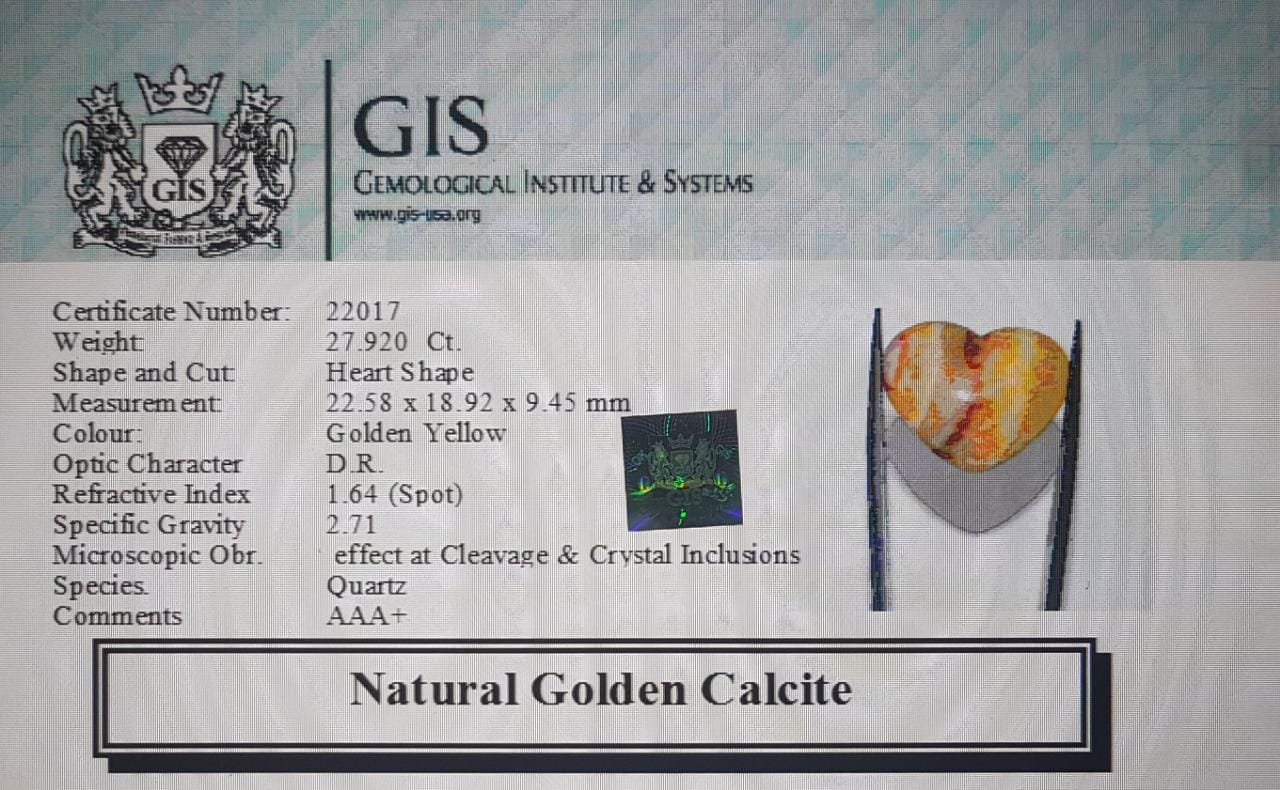 Golden Calcite 27.92 Ct.
