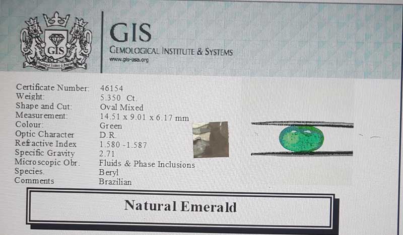 Emerald 5.35 Ct.