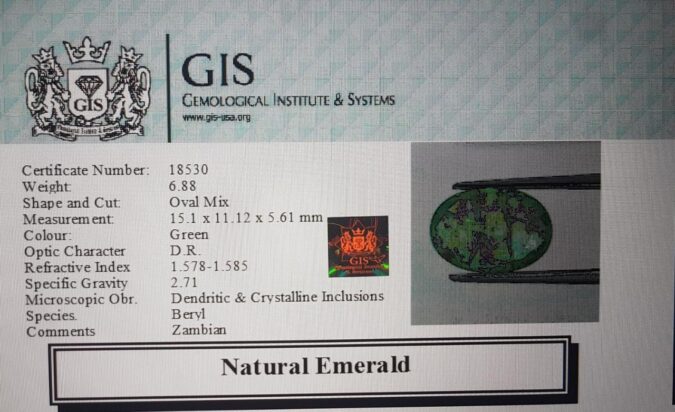 Emerald 6.88 Ct.