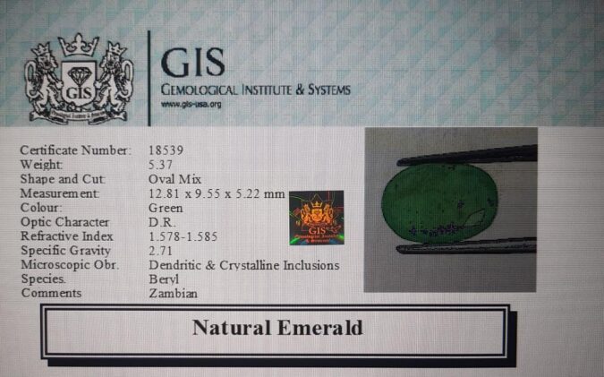 Emerald 5.37 Ct.