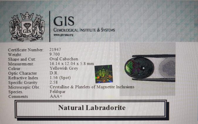 Labradorite 9.7 Ct.