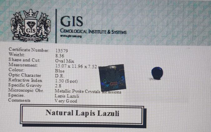 Lapis Lazuli 8.36 Ct.
