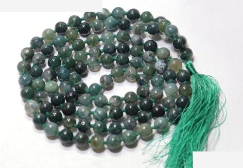 Moss Agate Jaap Mala